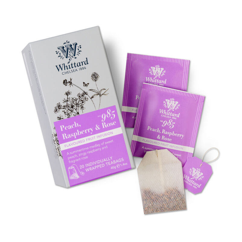 Peach, Raspberry & Rose 20 Uncang Teh Berbalut Secara Individu