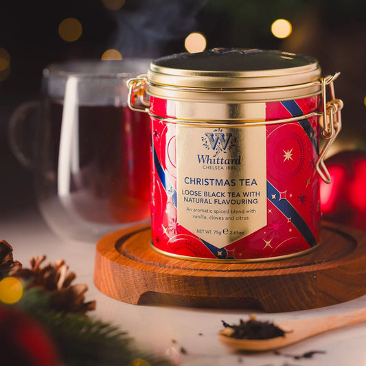 Christmas Tea Clip Top Tin