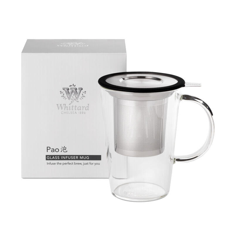 Black Glass Pao Infuser Mug