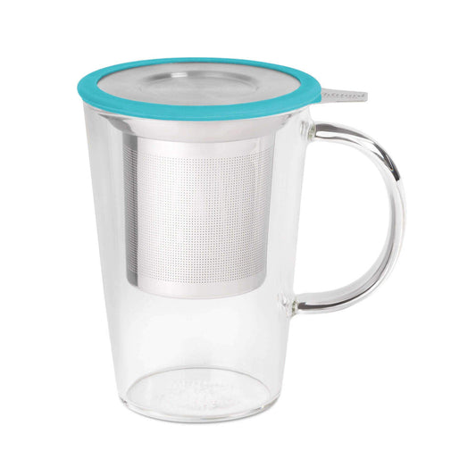 Limited Edition Teal Glass Pao Infuser Mug