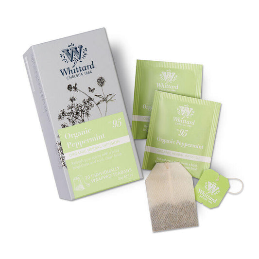Organic Peppermint 20 Individually Wrapped Teabags