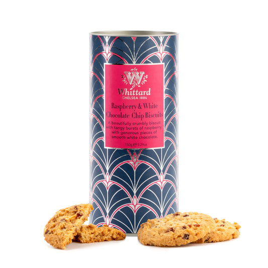 Raspberry & White Chocolate Chip Biscuits